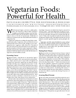 Vegetarian Foods: Powerful for Health (PCRM)